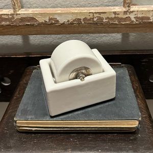 Large Antique Porcelain Stamp Moisturizer Dispenser Circa 1960's